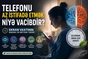 Telefonu Az İstifadə Etmək Niyə Vacibdir? Ekran Vaxtının Bədən və Beyinə Təsiri