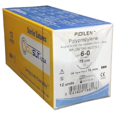 CƏRRAHİ SAP, PIDILEN, MONOPLEN, 6-0, 16mm, 3/8, Deçici, 75sm PPL060TPN16C075-1, 12 ədəd/qutu