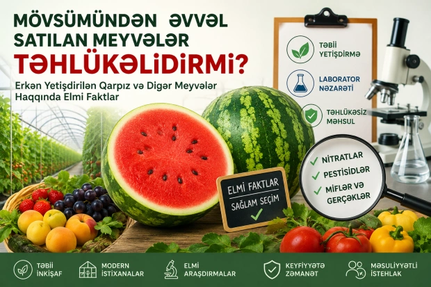 Mövsümündən Əvvəl Satılan Meyvələr Təhlükəlidirmi? Erkən Yetişdirilən Qarpız və Digər Meyvələr Haqqında Elmi Faktlar